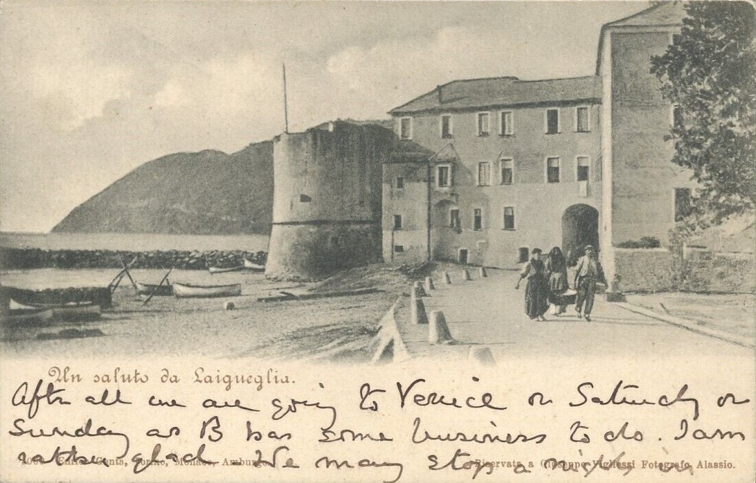 «Un saluto da Laigueglia» — открытка из Лайгуэльи 1901 года